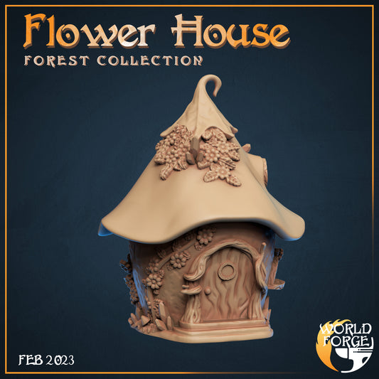 Magical Forest Flower House 3D Resin Printed DnD (D&D) Pathfinder Miniatures