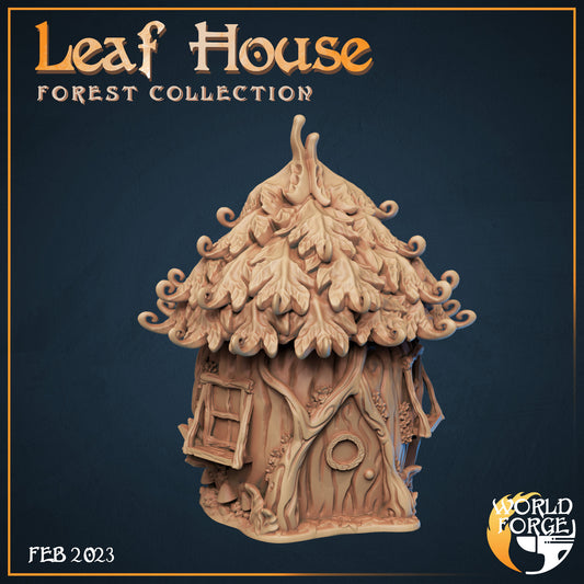 Magical Forest Leaf House 3D Resin Printed DnD (D&D) Pathfinder Miniatures