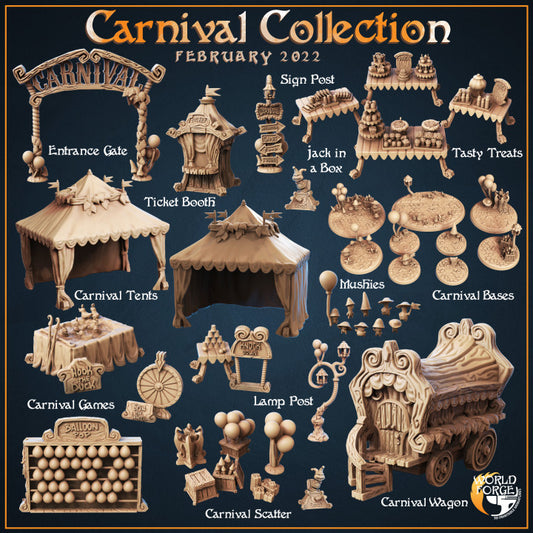 Carnival Complete Set 3D Resin Printed DnD (D&D) Pathfinder Miniatures