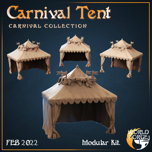 Carnival Tent 3D Resin Printed DnD (D&D) Pathfinder Miniatures