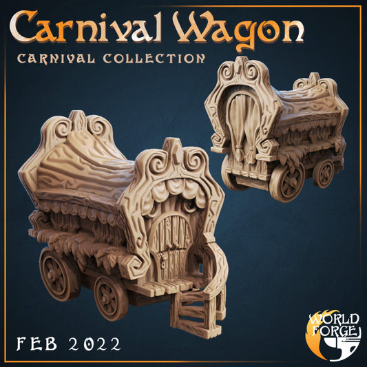 Carnival Wagon 3D Resin Printed DnD (D&D) Pathfinder Miniatures