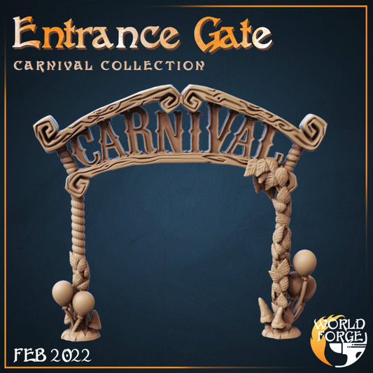 Carnival Entrance Gate 3D Resin Printed DnD (D&D) Pathfinder Miniatures