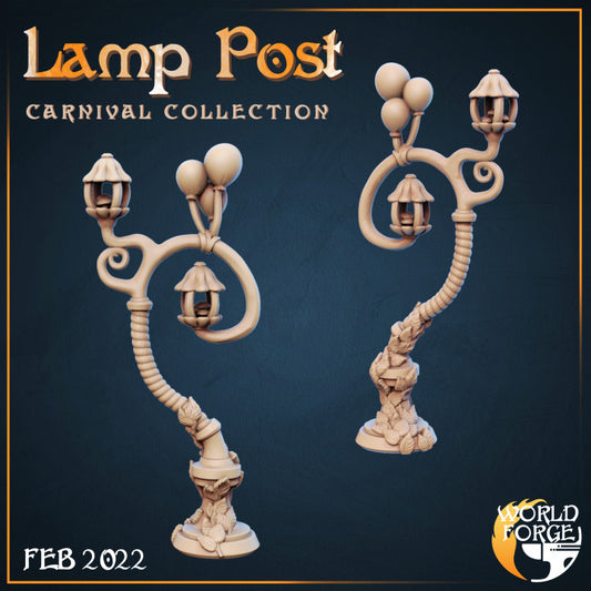 Carnival Lamp Post 3D Resin Printed DnD (D&D) Pathfinder Miniatures