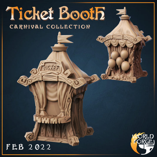 Carnival Ticket Booth 3D Resin Printed DnD (D&D) Pathfinder Miniatures