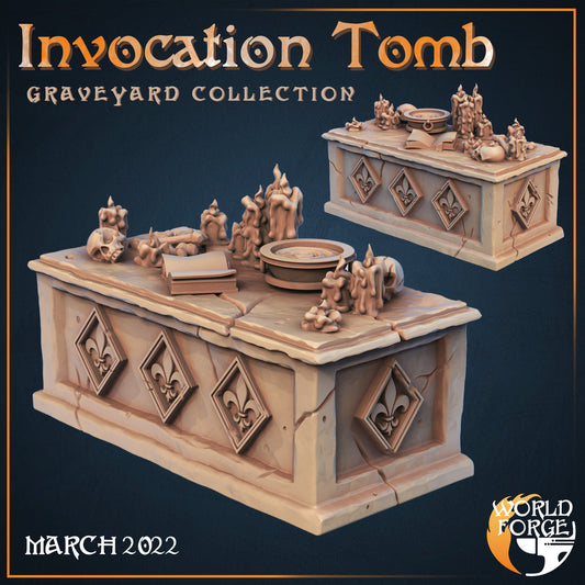 Graveyard Invocation Tomb 3D Resin Printed DnD (D&D) Pathfinder Miniatures