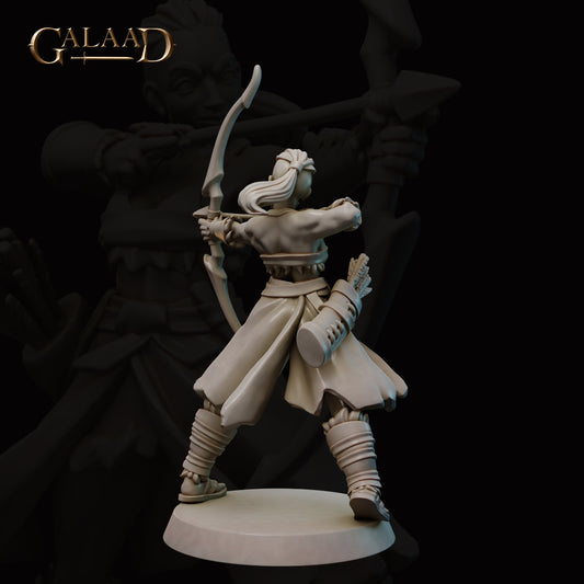 Amazon Archer: 3D Resin Printed DnD (D&D) Pathfinder Miniatures