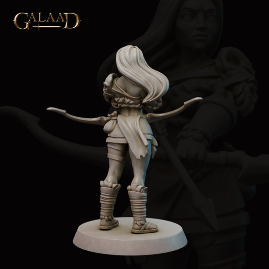 Amazon Archer-02: 3D Resin Printed DnD (D&D) Pathfinder Miniatures