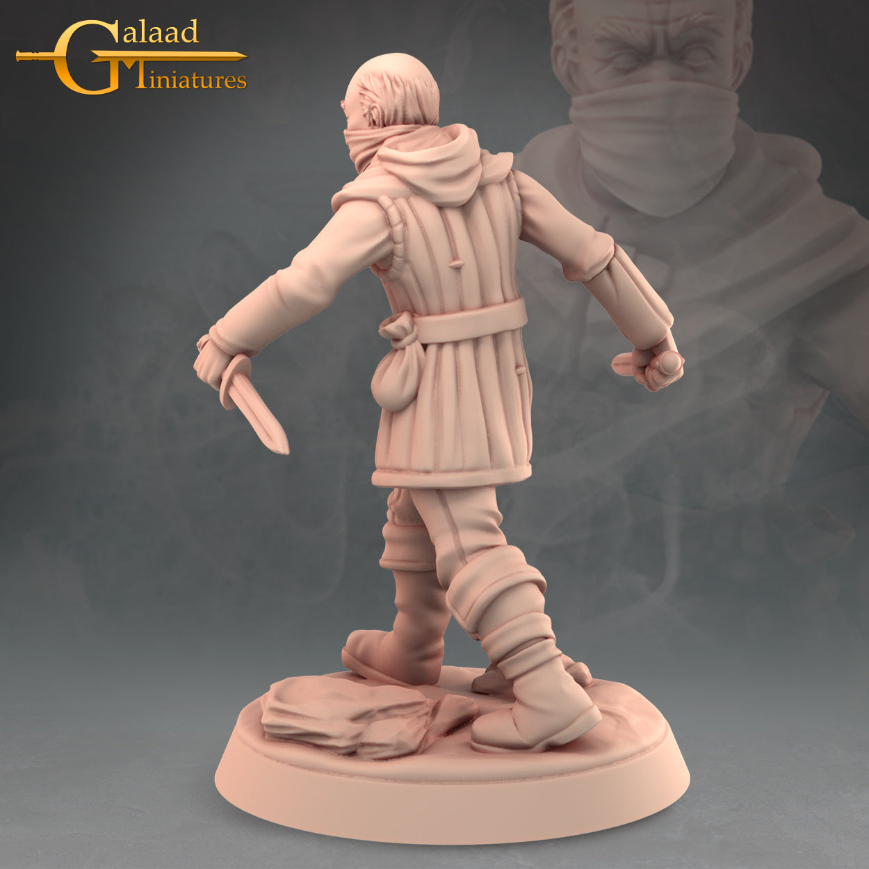 Bandit -01: 3D Resin Printed DnD (D&D) Pathfinder Miniatures