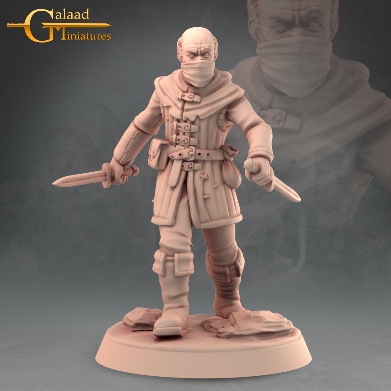 Bandit -01: 3D Resin Printed DnD (D&D) Pathfinder Miniatures