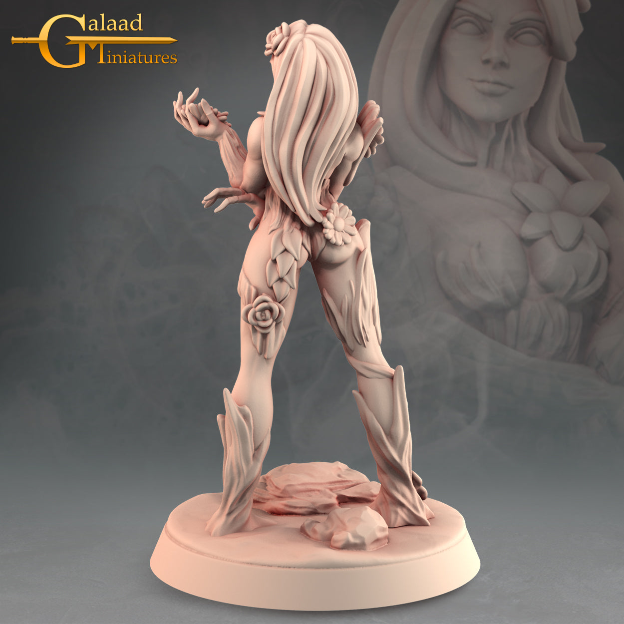 Dryad -02: 3D Resin Printed DnD (D&D) Pathfinder Miniatures