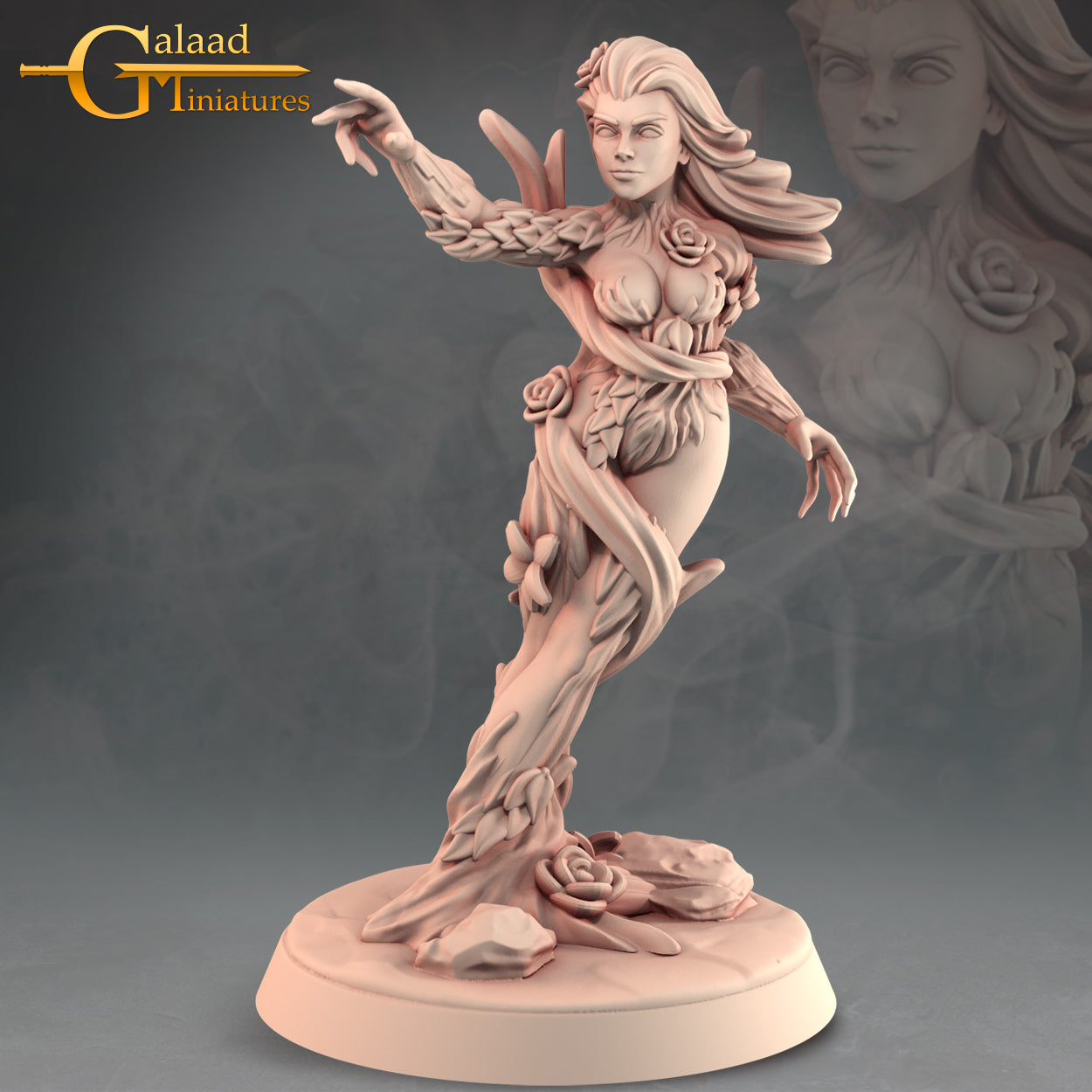 Dryad -05: 3D Resin Printed DnD (D&D) Pathfinder Miniatures