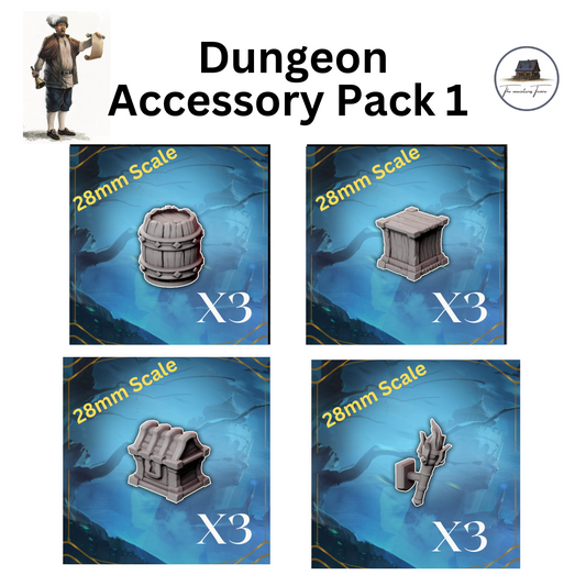 Dungeon Accesory Pack 1: 28mm Scale