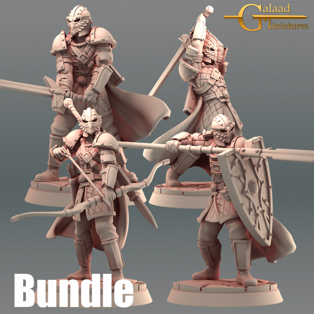 Elite Guard Set: 3D Resin Printed DnD (D&D) Pathfinder Miniatures