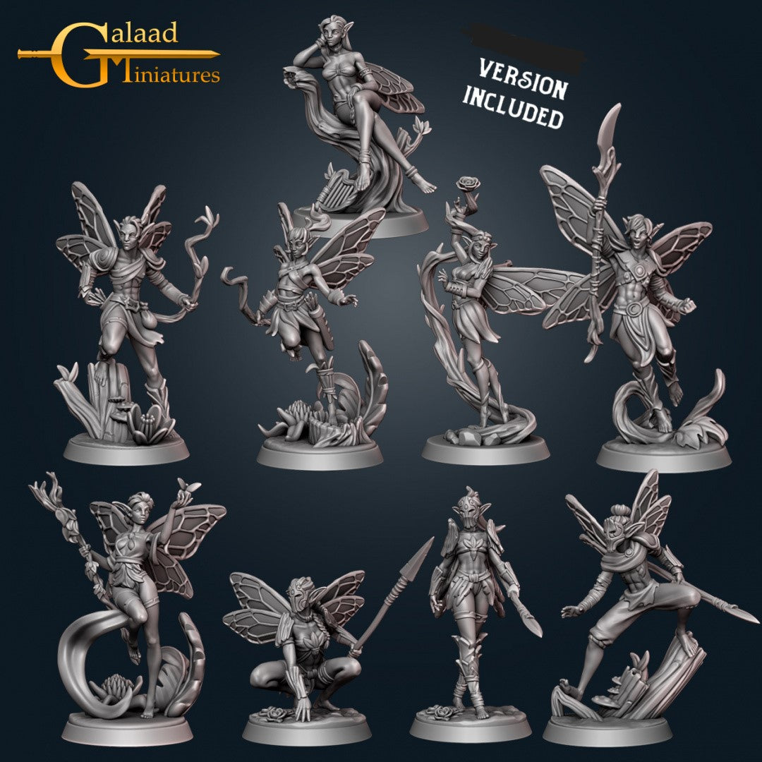 Fairy Set: 3D Resin Printed DnD (D&D) Pathfinder Miniatures