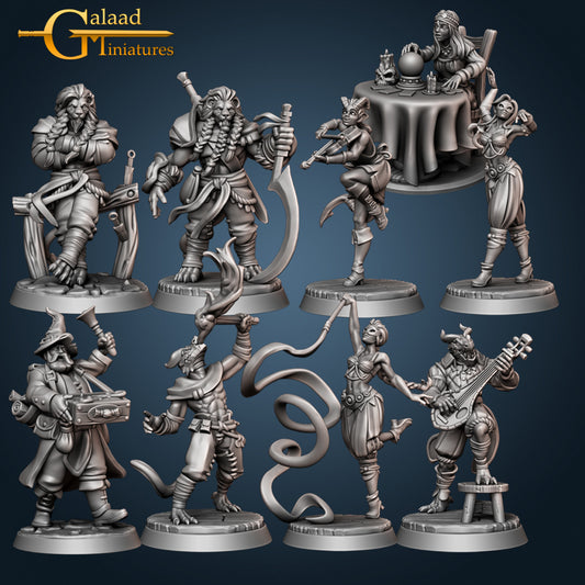 Festival Performers Set: 3D Resin Printed DnD (D&D) Pathfinder Miniatures