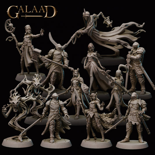Knights vs Ghosts Set: 3D Resin Printed DnD (D&D) Pathfinder Miniatures