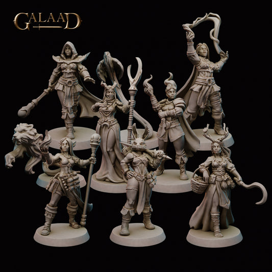 Mage Set: 3D Resin Printed DnD (D&D) Pathfinder Miniatures