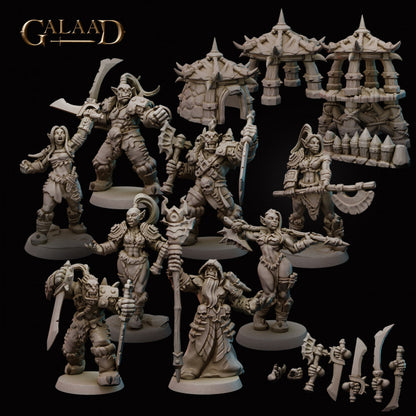 Orc Set: 3D Resin Printed DnD (D&D) Pathfinder Miniatures