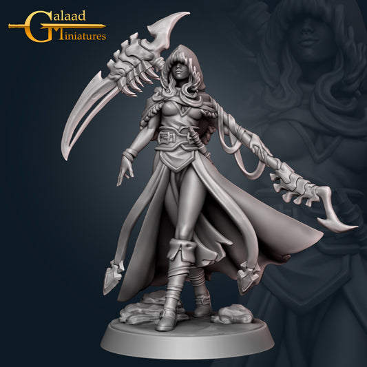 Female Reaper: 3D Resin Printed DnD (D&D) Pathfinder Miniatures