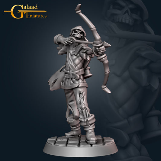 Skeleton Archer -01: 3D Resin Printed DnD (D&D) Pathfinder Miniatures