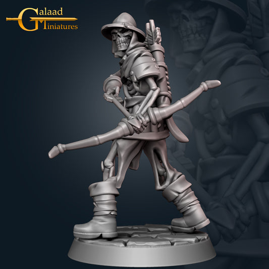 Skeleton Archer -02: 3D Resin Printed DnD (D&D) Pathfinder Miniatures