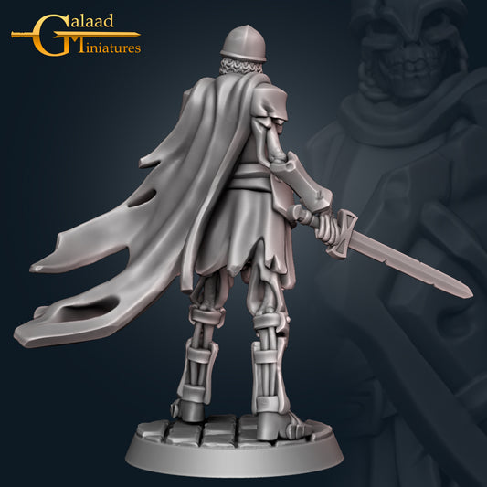 Skeleton Melee -02: 3D Resin Printed DnD (D&D) Pathfinder Miniatures