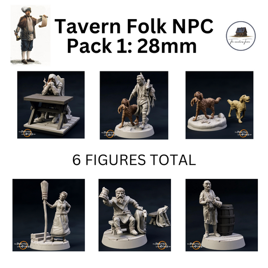 Tavern Folk NPC Pack 1: 6 Figure Set