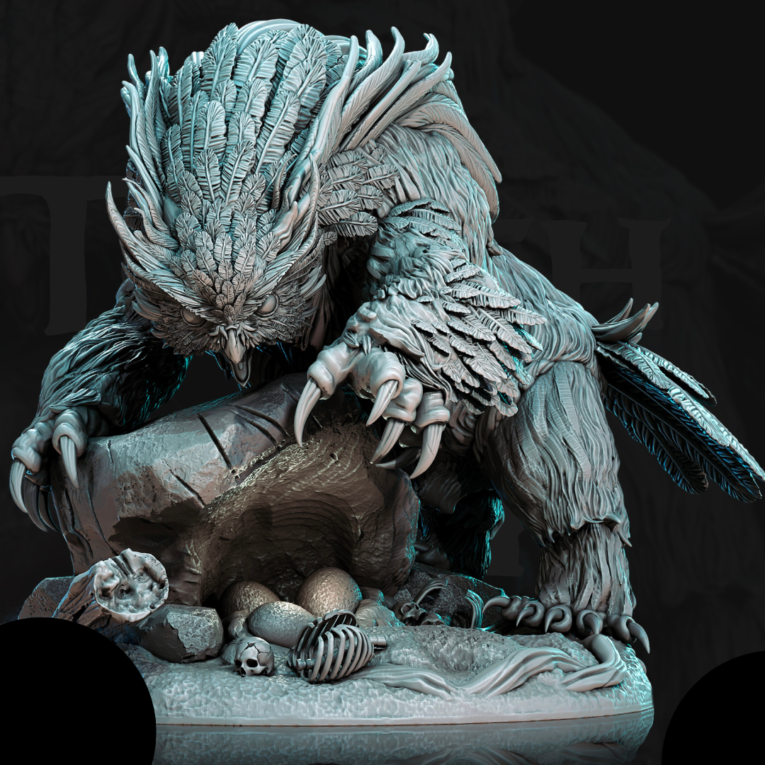 Owlbear v1: 3D Resin Printed DnD (D&D) Pathfinder Miniatures