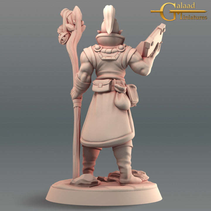 Half-Orc Wizard: 3D Resin Printed DnD (D&D) Pathfinder Miniatures