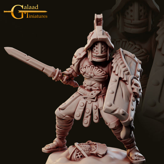 Arena Fighter Male-03: 3D Resin Printed DnD (D&D) Pathfinder Miniatures