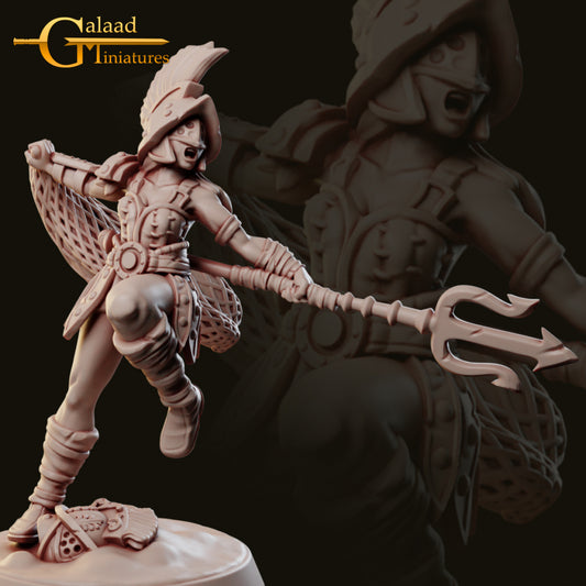 Arena Fighter Female-03: 3D Resin Printed DnD (D&D) Pathfinder Miniatures