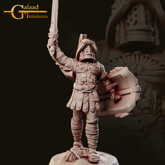 Arena Fighter Male-04: 3D Resin Printed DnD (D&D) Pathfinder Miniatures