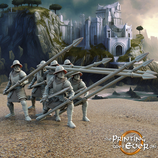 Pikemen Set: 3D Resin Printed DnD (D&D) Pathfinder Miniatures