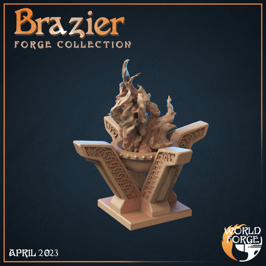 Dwarven Forge Brazier 3D Resin Printed DnD (D&D) Pathfinder Miniatures