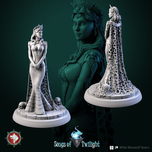 Drow Queen Anneir - 3D Resin Printed DnD (D&D) Pathfinder Miniatures