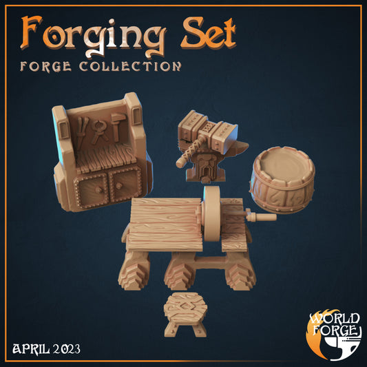 Dwarven Forge Forging Set 3D Resin Printed DnD (D&D) Pathfinder Miniatures