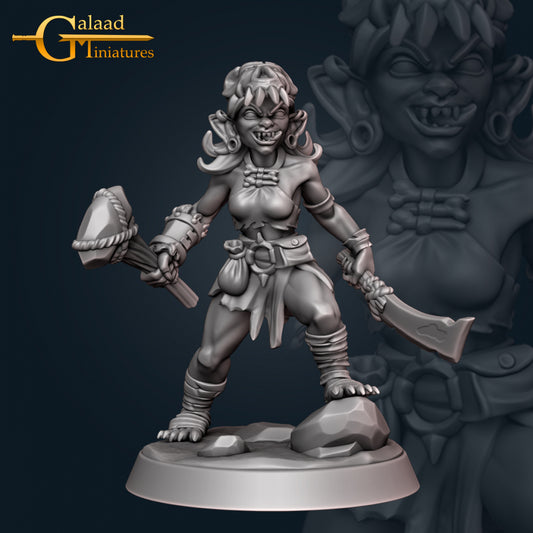 Goblin Female Fighter-02: For D&D Campaigns & Tabletop Games