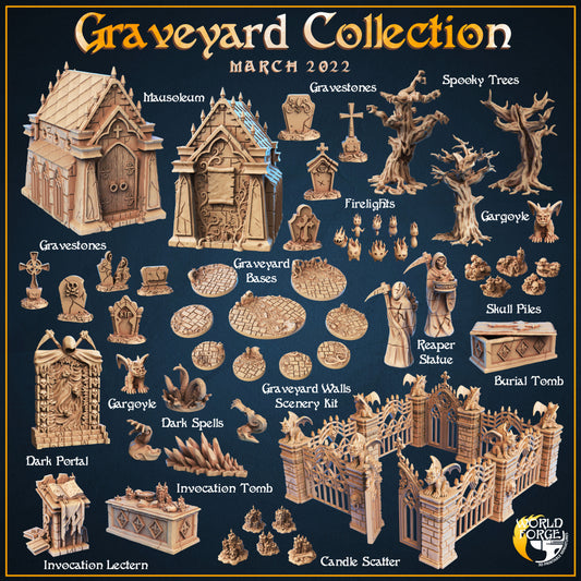 Graveyard Complete Set 3D Resin Printed DnD (D&D) Pathfinder Miniatures