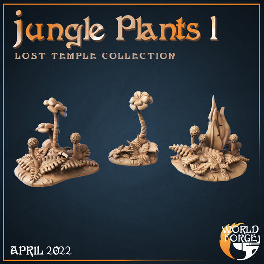 Lost Temple Ruins Jungle Plants 1 3D Resin Printed DnD (D&D) Pathfinder Miniatures