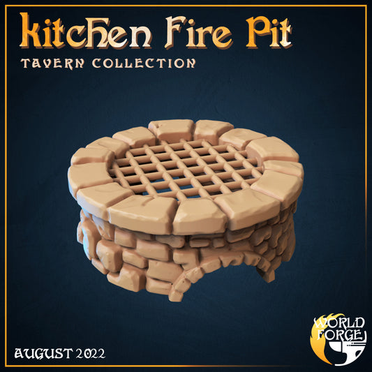 Arcane Dragon Tavern Kitchen Fire Pit 3D Resin Printed DnD (D&D) Pathfinder Miniatures