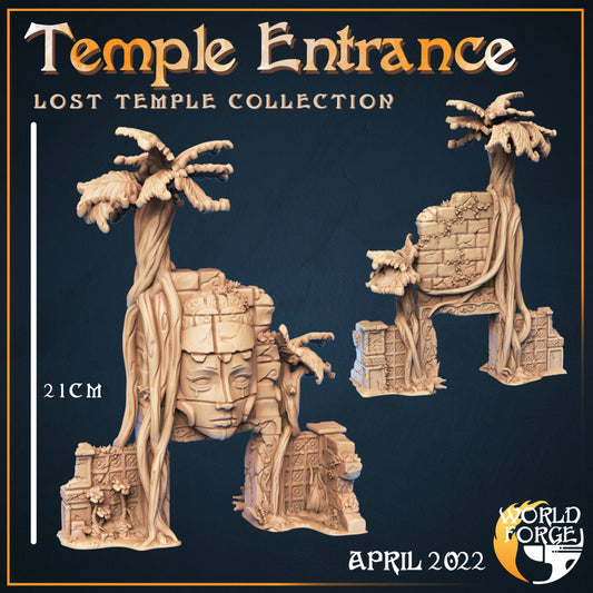 Lost Temple Ruins Entrance 3D Resin Printed DnD (D&D) Pathfinder Miniatures