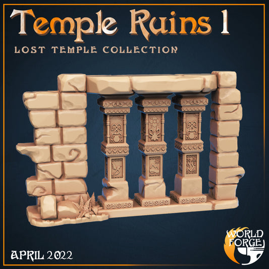 Lost Temple Ruins - Ruins 1 3D Resin Printed DnD (D&D) Pathfinder Miniatures