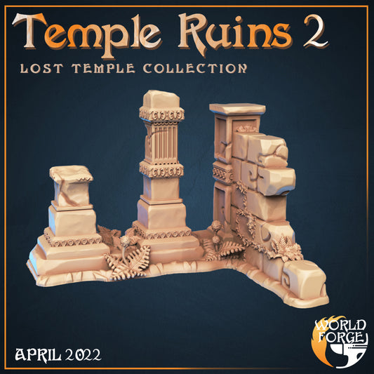 Lost Temple Ruins - Ruins 2 3D Resin Printed DnD (D&D) Pathfinder Miniatures