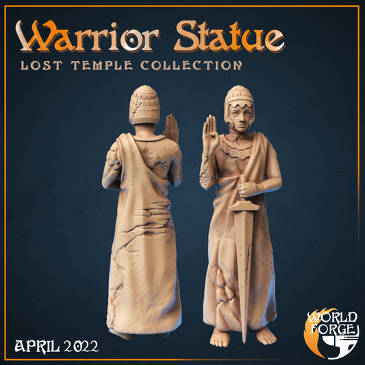 Lost Temple Ruins Warrior Statue 3D Resin Printed DnD (D&D) Pathfinder Miniatures