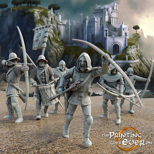 Vale Archer Set: 3D Resin Printed DnD (D&D) Pathfinder Miniatures